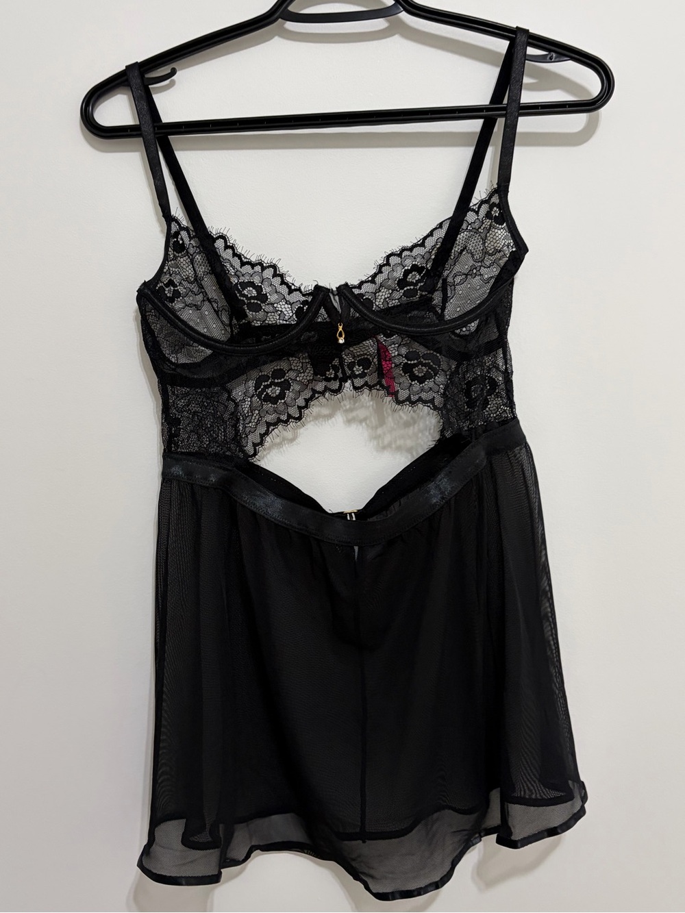 Seven Til Midnight Lingerie | Black Lace & Mesh Chemise